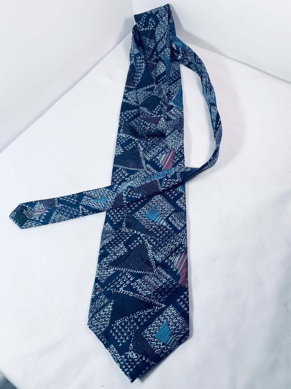 MBP Blue patterns Silk Necktie